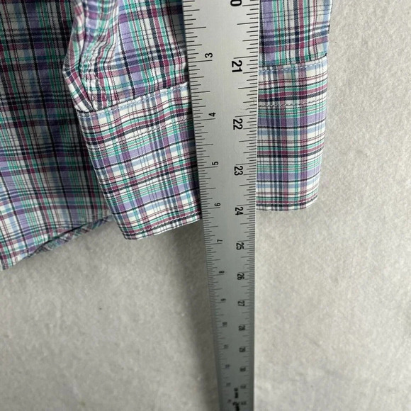 Peter Millar Button-Down Shirt Men's Sz M Purple Summer Comfort Plaid Collared - Picture 4 of 12